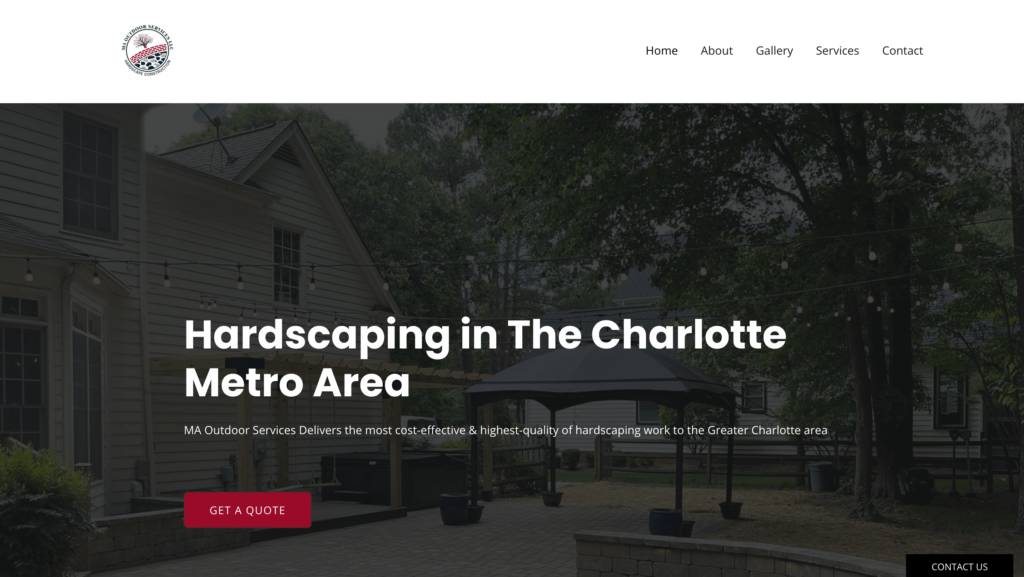 MA outdoor services website.